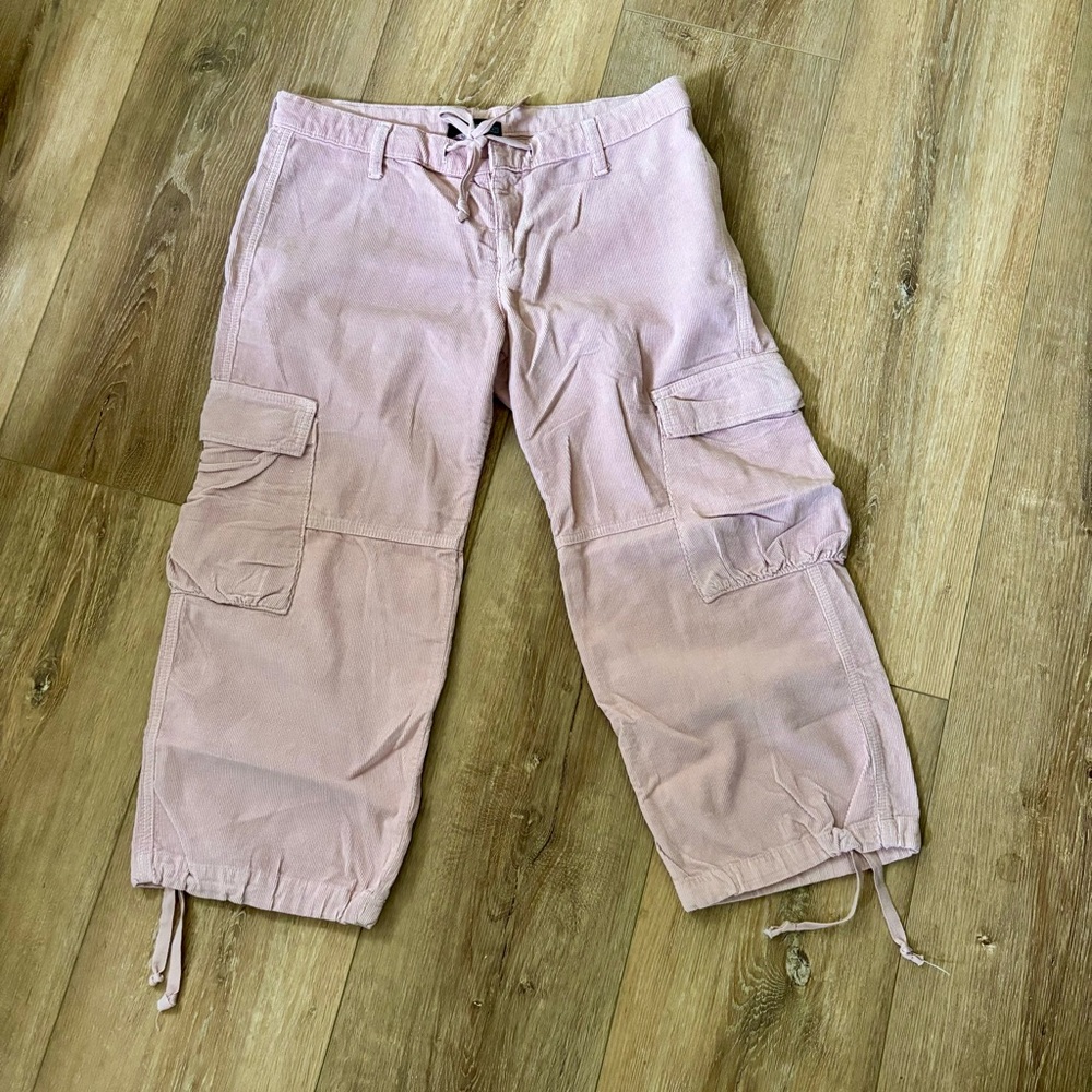 KITSCH Women’s Pink Cargo Pants SIZE 9/10 90’s‎ Beach Retro Y2K Summer